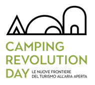 Camping Revolution Day Logo